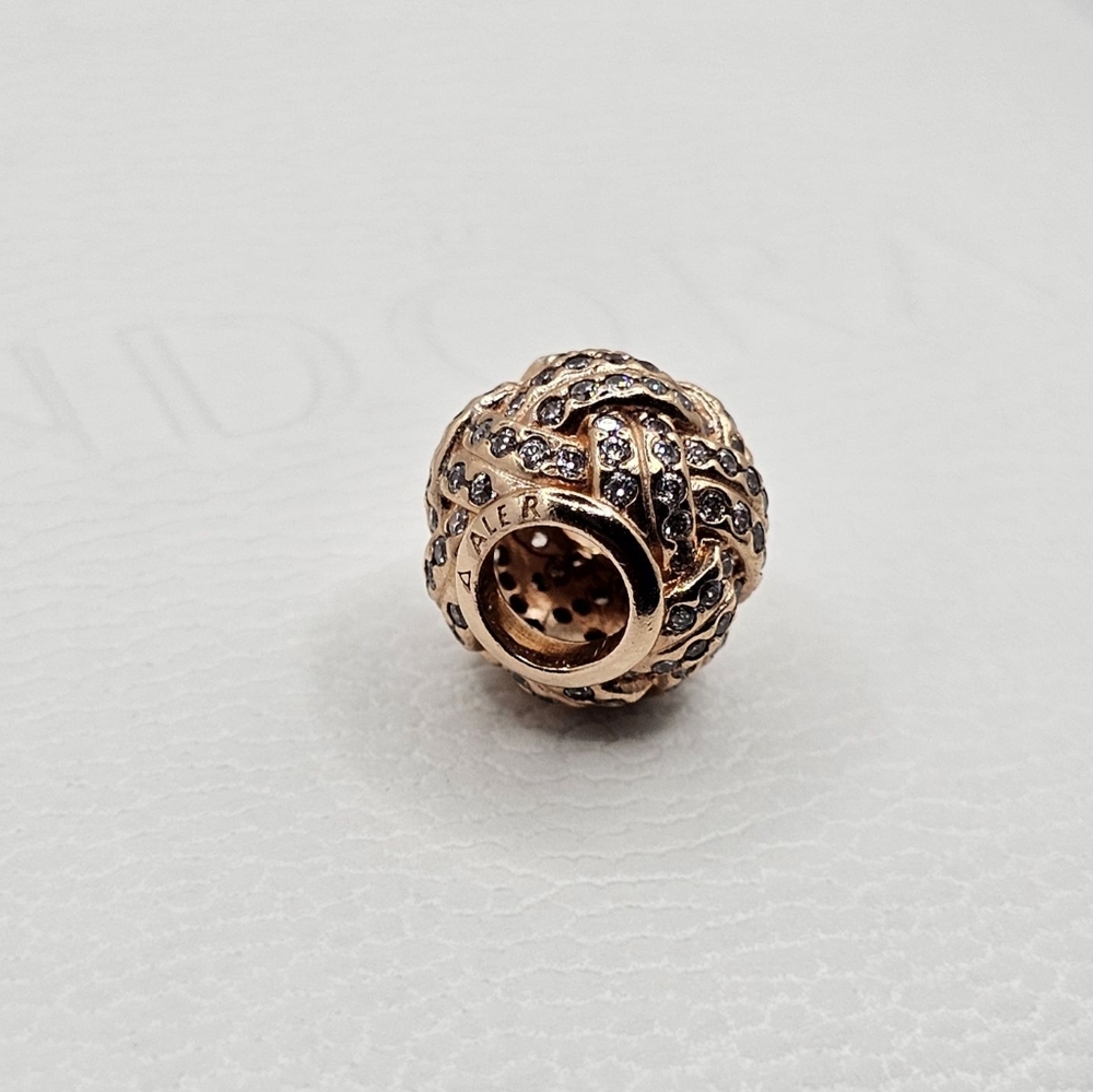 ❤️ Authentic Pandora ⭐️RETIRED⭐️ ROSE LOVE CHARM - Picture 4 of 9
